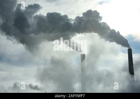 La pollution de l'usine de traitement Banque D'Images