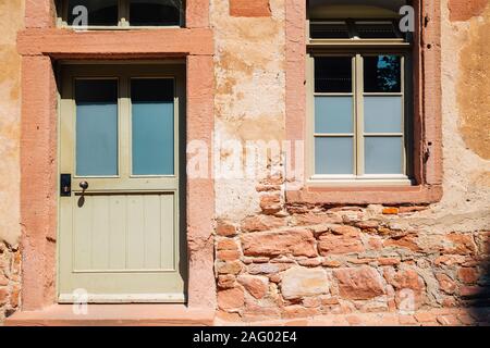 Château d'Heidelberg, en Allemagne de portes et fenêtres Banque D'Images