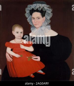 Mme Mayer et sa fille, 1835-40. Banque D'Images