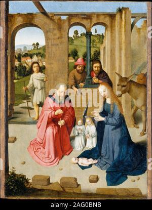 La nativité, début 1480. Banque D'Images