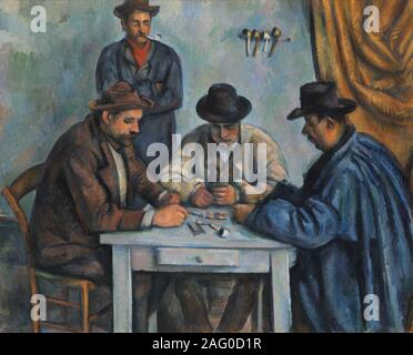 Les joueurs de cartes, 1890-92. Banque D'Images