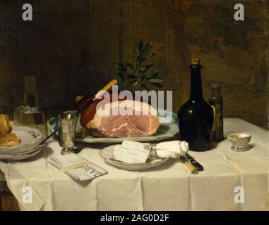 Still Life with Ham, 1870. Banque D'Images
