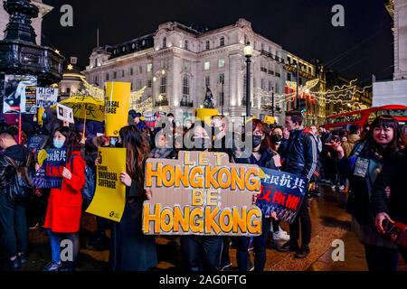Hong Kong pro et anti Gouvernement chinois, protestation, London, England, UK Banque D'Images