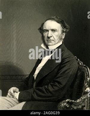 'La Rt. L'honorable William Ewart Gladstone, DÉPUTÉ', c1872. Portrait de l'homme politique libéral britannique William Ewart Gladstone (1809-1898) qui fut premier ministre à quatre reprises. Il a également été chancelier de l'Échiquier, et le plus ancien premier ministre. Il démissionne à 84 ans. "De la guerre franco-allemande : ses causes, d'incidents et conséquences", Volume II, par le capitaine H M Hozier. [William Mackenzie, Londres, 1872] Banque D'Images