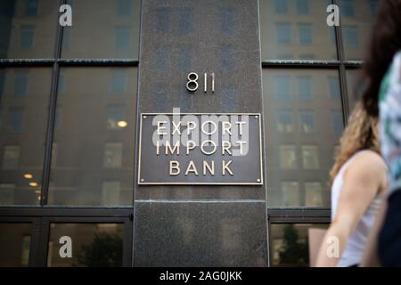 Une vue générale de l'Export-Import Bank (EXIM) siège à Washington, D.C., comme on l'a vu le 14 août 2019. Graeme Sloan/Sipa (USA) Banque D'Images