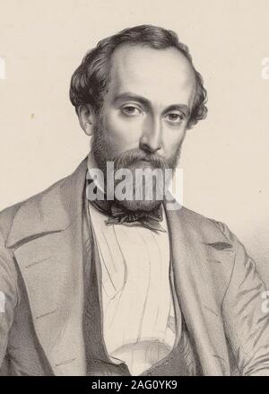 Portrait du compositeur Antoine Fran&# xe7;ois Marmontel (1816-1898). Collection privée. Banque D'Images