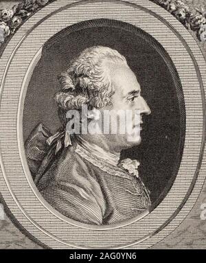 Portrait du violoniste et compositeur Jean Joseph Cassan&# xe9;un de Mondonville (1711-1772). Collection privée. Banque D'Images