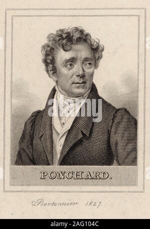 Portrait de la cantatrice Louis Antoine El&# xe9;onore Ponchard (1787-1866) , 1827. Collection privée. Banque D'Images