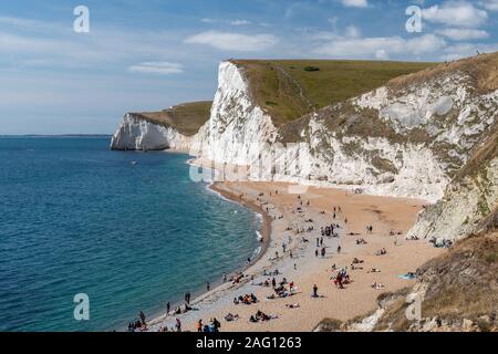 Photo de paysage de la plage de Durdle Door dans le Dorset. Banque D'Images