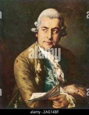 JOHANN Sebastian Bach (1685-1750) compositeur Baroque Allemand Banque D'Images