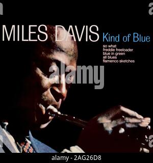 Miles Davis - couverture originale de l'album en vinyle - Kind of Blue - 1959 Banque D'Images