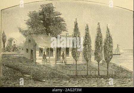 . Histoire de Greene County, Illinois : son passé et d'aujourd'hui. t à ce timewere la femme du capitaine et le Lieutenant Heald Helm et quelques de thesoldiers, M. Kinzie et sa famille, et quelques theirwives avec voyageurs canadiens et les enfants. Les soldats et M. Kinzie étaient sur le mostfriendly avec les termes et les Pottawatomies Winnebagoes, le prin-cipal tribus autour d'eux, mais ils ne pouvaient pas gagner de leur attacher-ment aux Britanniques. THK NOP.THWEST. TKTIRITOKY 85 Après la bataille de Tippecanoe on a observé qu'une partie du plomb-ing chiefs est devenu grincheux, pour certaines de leurs personnes ont péri Banque D'Images