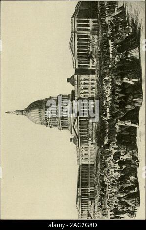 . Le poets' Lincoln : hommages en vers pour le président martyr. 7 et 1859. Jusqu'à ce moment-theSenate chambre a la Cour suprême, et la salle des représentants était le presentNational Statuary Hall. Le dôme a été terminé l'administration du président Lincoln nouveau envahis. Le total costof le Capitole et le terrain était sur le thirtymillion dollars. La demeure du président Lincoln wereescorted à partir de la Maison Blanche au Capitole à threeoclock P. M., le 19 avril, 1865. L'numberin la procession a été estimé à 40 000, et beaucoup d'autres ont été spectateurs d'une Banque D'Images