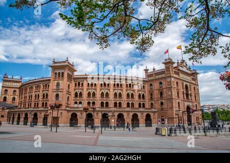 Plaça de Toros, le lieu où se produisent encore des corridas à Madrid Banque D'Images