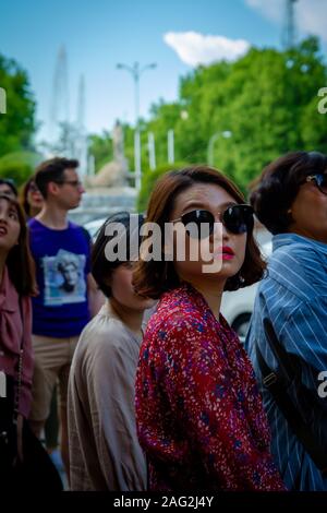 Balade autour de Madrid vous pouvez rencontrer beaucoup de belles personnes, de toute race, de tout le monde Banque D'Images