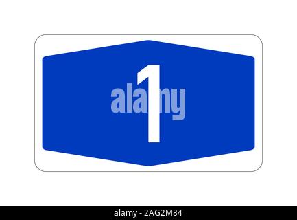 L'autoroute allemande A1 road sign Banque D'Images