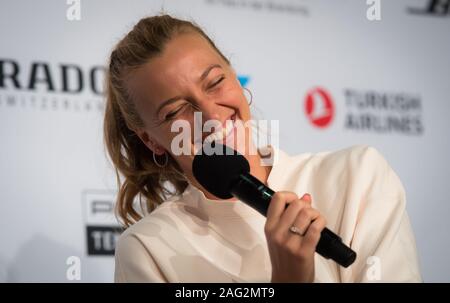 Petra Kvitova de la République tchèque pour des entretiens à la presse 2019 Porsche Grand Prix de Tennis tournoi de tennis WTA Premier Banque D'Images