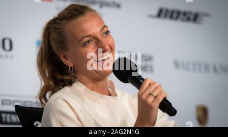 Petra Kvitova de la République tchèque pour des entretiens à la presse 2019 Porsche Grand Prix de Tennis tournoi de tennis WTA Premier Banque D'Images