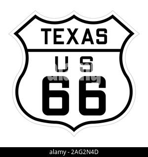 Nous Texas signe route 66 Banque D'Images