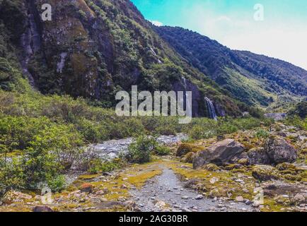 Franz Josef Glacier paysage sur l'île du sud de la Nouvelle-Zélande Banque D'Images