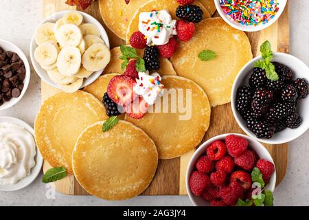 Grand petit déjeuner aux crêpes Banque D'Images