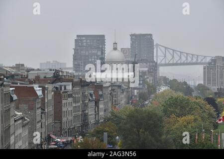 Vue du Skyline de Montréal vue d'en haut, Montréal, Québec, Canada Banque D'Images