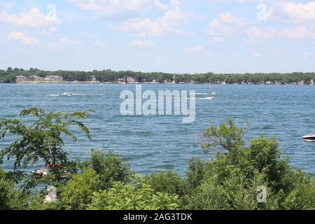 Vue magnifique sur le lac, prise en Iowa Banque D'Images