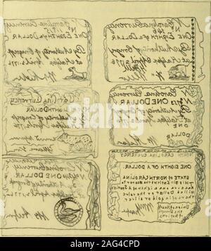 . Les relations financières de la Caroline du Nord et le Congrès continental. REVOUUTIONARY CUR.voyeurs.. 40. Currencj^ révolutionnaire de Caroline du Nord qui a pris la place d'theproclamation l'argent utilisé d'anciennes lo 1779 Copies" tiré de D.A.TompkinsHistory de Mecklenburg comté ? I I Banque D'Images