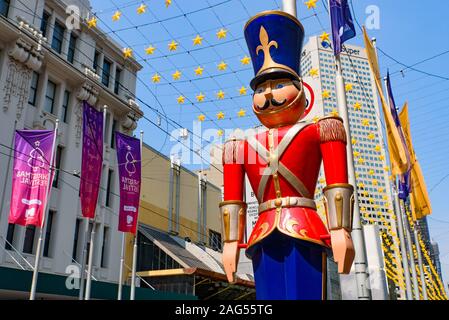 Décorations de Noël sur Bourke Street, Melbourne, Australie Banque D'Images