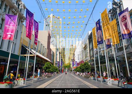 Décorations de Noël sur Bourke Street, Melbourne, Australie Banque D'Images