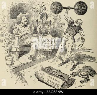 . Examen des évaluations et de travail du monde. CANDIDATE À LA VICE-PRÉSIDENCE ACHARNÉS DAVIS ET CE QU'UN AMI APPELLE UN CERTAIN NOMBRE DE SES Cascades. À partir de l'Américain (New York). Certaines caricatures AMÉRICAINES DU MOIS. Candidat vice Davis (à M. Parker et Dame Démocratie) : trop vieux, suis-je ? À partir de l'Organisation mondiale de New York (aujourd'hui). Certaines caricatures AMÉRICAINES DU MOIS. 285 Banque D'Images