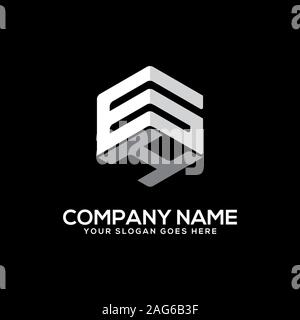 Lettre de GH, conceptions de logo logo nom initial vector Illustration de Vecteur