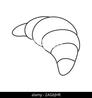 L'icône Contour bagel vide. Icon isolé sur fond blanc, plat traditionnel. Illustration de Vecteur