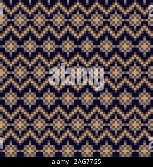 Christmas Fair Isle Seamless Pattern - c'est un modèle adapté pour fair isle ressources site web, graphiques, dessins et modèles d'impression, la mode Illustration de Vecteur