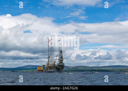 Vue sur le forage de l'Estuaire de Cromarty water Banque D'Images