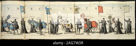 Procession funéraire à Anvers à l'occasion de la mort de l'Empereur Charles V, 1558, 1559. On trouve dans la collection de Biblioth&# xe8;que Sainte-Genevi&# xe8;ve, Paris. Banque D'Images