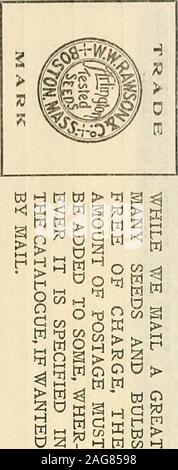 . Rawson's garden manual / W.W. Rawson & Co.. s : s 2 Co^ J Ob CoO t o est Co Co^ ^3 j 3 Co 51 ba o e z o C/) 00 PS&Lt ; !O Q UiCO MPSP4 sS HW O ^1 PS ww K S 8 ^ D o , O S W M S ^ 5 &Lt ; = " tn °i w o B O "s wa c 6 J2 à 3 m a o W. W. RAWSON & CO. 5 Union Street, Boston (Massachusetts). Notre spécialité est d'offrir des avantages exclusifs Noveliies établi. Livraison gratuite Nous livrons gratuitement dans n'importe quel bureau de poste dans l'United States Toutes les graines de fleurs par andvegetable le paquet, once, demi-livre et livre. Ampoules aussi atsingle et douzaine de taux. Si les haricots, le maïs et les pois sont recherchés par la pinte ou pinte, veuillez ajouter l'toremitta Banque D'Images