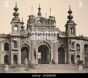 Felice Beato (1832 - 1909) - Une passerelle menant au palais Kaiserbagh Banque D'Images