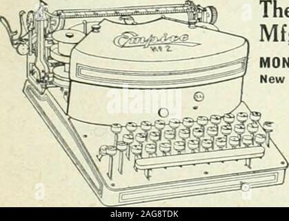 . Rod and Gun. Succède à l'EMPIRE L'Empire n° 1 n° 2 est de l'Empire No 1 im-prouvé et incarnant la plus haute construction developmentin typewriter. N° 1 de l'Empire fera tout ce qu'un typewriterneed n. Empire n° 2 fera tout ce qu'un typewritercan n. Prix de l'Empire No 1 S60.00. Prix de l'Empire No 2 S80.00. Demandez nos brochures illustrées. Le WilliamsMfg. Co.,Ltd Montréal, P.Q.Nouvelle C.P. 3130 18 AdelaideSt:Bureau de Toronto, à l'Ouest. Banque D'Images