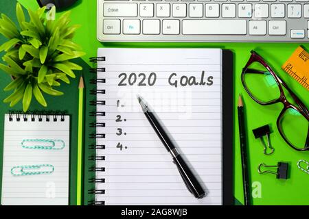 Objectifs de la Nouvelle Année 2020 Banque D'Images