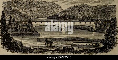 . Collections historiques de l'état de New Jersey : contenant une collection générale de la la plupart des faits intéressants, des traditions, des notes biographiques, des anecdotes, etc., relatifs à l'histoire et des antiquités, avec des descriptions géographiques de chaque commune dans l'état. Illustrée par 120 gravures. elaware,à la base d'une haute colline, en face de Easton, Pennsylvanie, et 13 kilomètres de S.Graham. Le^wa vue prise de la colline de Lehigh, un boldbluff sur l'Ohio. Vu theLehigh est immédiatement sous celui de rivière, à sa jonction avec le Delaware et la Pennsyl-vania canal, conne Banque D'Images