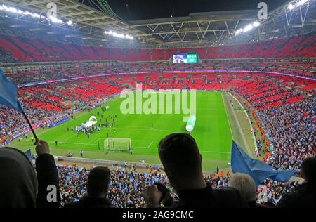 MCFC,Manchester City, le Club de football Manchester City vs Chelsea,Carabao 24/02/2019 finale de la coupe du stade de Wembley, London, England, UK - Dec2019 Banque D'Images
