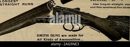 . Source et sportsman. FISHINGTackle Vous pouvez obtenir ces poudres sans fumée en usine..LOADED SELBY COQUILLAGES DU PONT E. C. SCHULTZE FUSIL DE RIFLEITEBALLISTITELAFLIN RANDINFALLIBLE DANGER Sz. Que veux-tu de plus ? SMITH FUSILS LONGESTSTRAIGHT ^^ exécute à S. F. Tir Trap AssociationMay 22-33-84-35VAUGHN, - - 72 - 62 StraightsFEUDNKE », également plus longue ligne droite et exécuter l'argent d'abord à des oiseaux vivants. Tous les types de munitions... aPaa°onn à Hunter Arms Co., Fulton, N. Y. PHIL. B. BEKEART CO.. San Francisco, représentant la côte du Pont de la poudre à fusil, SANS FUMÉE et MXLITABY POWDEB SHOT GUN pour poudre noire Sp Banque D'Images