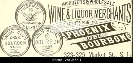 . Vin du Pacifique et de l'esprit d'examen. 4 Market St., S, F, hé, Grauerholz 6l Co., vins et liqueurs. Des AGENTS POUR - DAVY CRUCHES WHISKY. Être SÛR QUE VOUS ÊTES RISHT, puis aller de l'avant. No ZIB SACRAMENTO STREET, SAN FRANCISCO, CAL. B. C. D. nENAl:II :. E. MARTIN & CO., IMroUTEIlS lilQDOH^ont rencontré de gros et CHfl^ts, 408, rue Front, San Francisco, Californie Seul POUR AOEXTS J. F. CUTTER ET ARGONAUT VIEUX BOURBONS. OLIVINA VIGNOBLE. Le OLIVIHA Gomprises 600 hectares de vignoble côté Hil, situé dans la vallée de l'LiveriDore. °* -^^^^{*" SEC, délicat, bien mûrie DU VIN DE TABLE•^K/^^^^ ? 5 * Spécialité. ^ ENVOYER POUR L'ÉCHANTILLON Banque D'Images