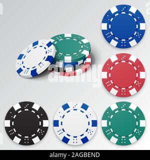 Des jetons de casino. Vector illustration Illustration de Vecteur