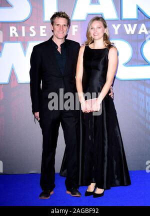 James Cracknell et Jordan Connell participant à la guerre des étoiles : la montée de Skywalker Premiere au Cineworld, Leicester Square, Londres. Banque D'Images