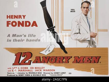 12 HOMMES EN COLÈRE 1957 United Artists film avec Henry Fonda Banque D'Images