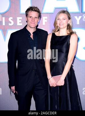James Cracknell et Jordan Connell participant à la guerre des étoiles : la montée de Skywalker Premiere au Cineworld, Leicester Square, Londres. Banque D'Images