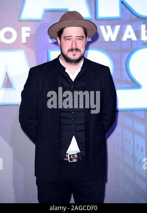 Marcus Mumford participant à la guerre des étoiles : la montée de Skywalker Premiere au Cineworld, Leicester Square, Londres. Banque D'Images