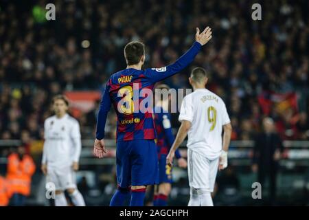 Barcelone, Espagne. Dec 18, 2019. 03 Gerard Pique d'Espagne du FC Barcelone au cours de la Liga entre le FC Barcelone et le Real Madrid au Camp Nou le 18 décembre 2019 à Barcelone, Espagne. Credit : CORDON PRESS/Alamy Live News Banque D'Images